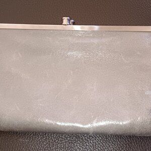 Hobo the Original Distressed Leather Clutch Wallet in Taupe